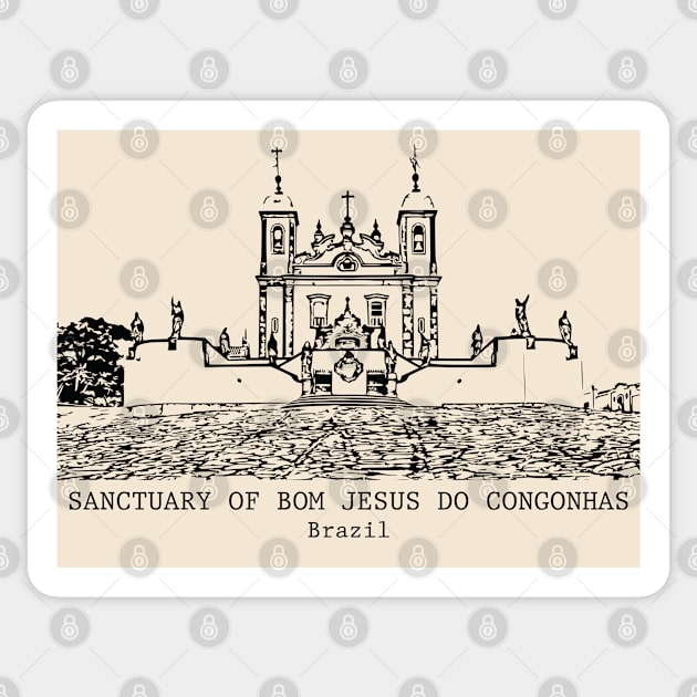 Sanctuary of Bom Jesus do Congonhas - Brazil Sticker by Lakeric